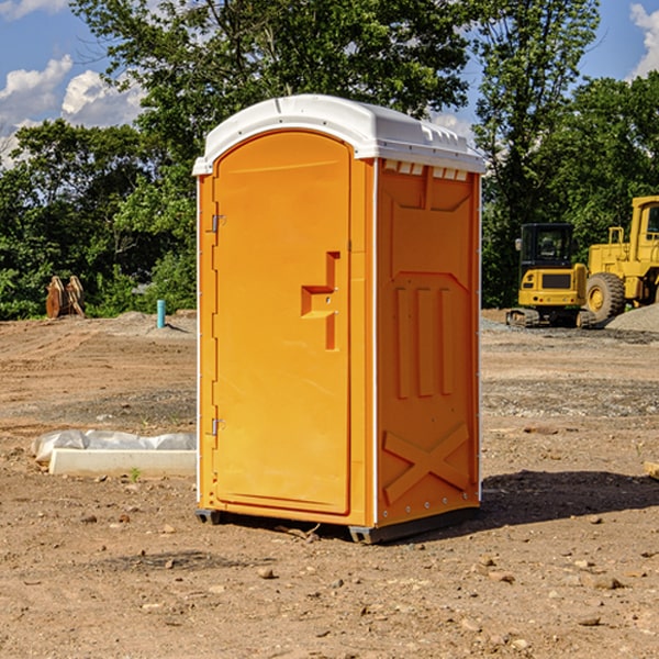 can i customize the exterior of the porta potties with my event logo or branding in South Charleston